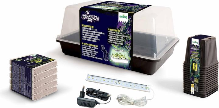 Produktbild Romberg Homegrow Basic Starter Box für die Pflanzenanzucht | Set mit Gewächshaus, Beleuchtung & Pop