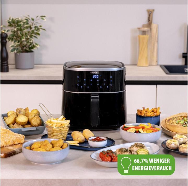 Productafbeelding Princess 01.182244.01.001 Hetelucht friteuse 1500W Anti-aanbaklaag, heteluchtfunctie, timerf