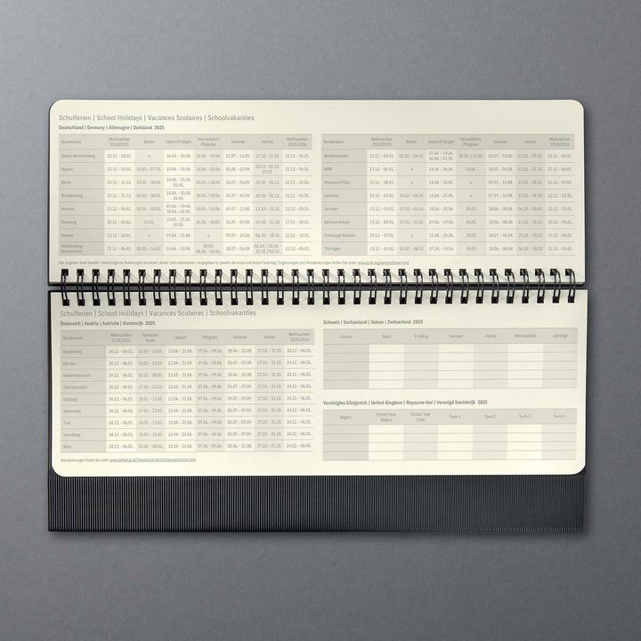 Actual product image Sigel Desk calendar 2025 C2580 1W/2S black 30x14.4cm (13.9 x 30.4 cm, Hardcover, German)