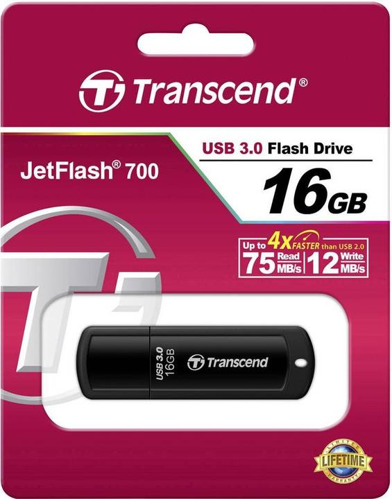 Actual product image Transcend JetFlash 700 (16 GB, USB-A)
