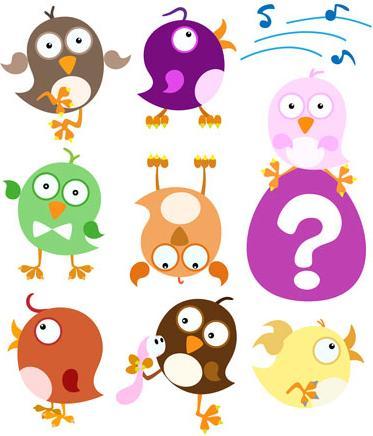 Actual product image Trenddeko Crazy birds set (40 x 46 cm)