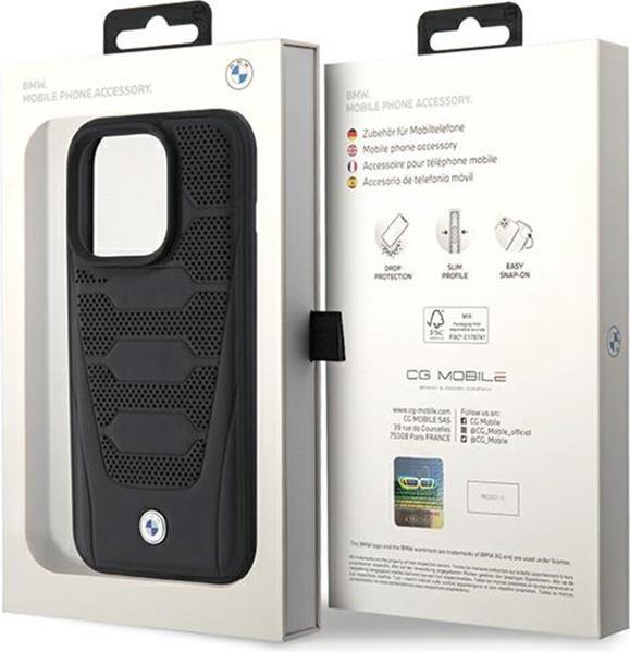 Immagine prodotto BMW BMHCP15X22RPSK iPhone 15 Pro Max 6,7" czarny/nero Modello di sedili in pelle (Apple iPhone 15 Pro Max)