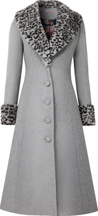 Actual product image Joe Browns Animal Print Faux Fur Trim Coat (36)