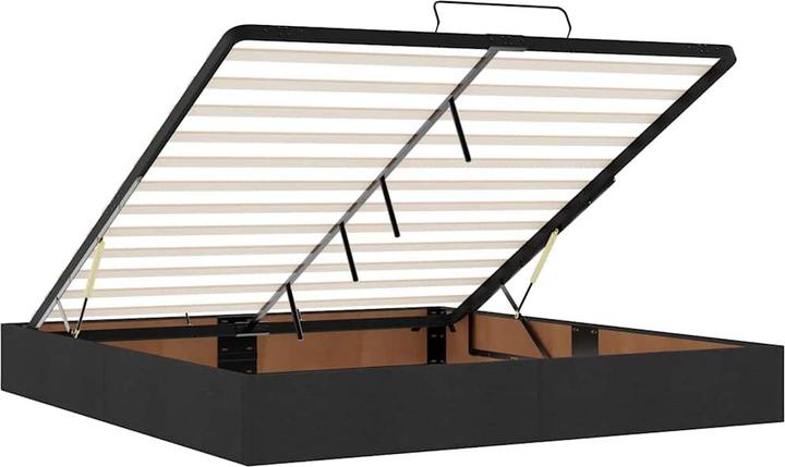 Produktbild VidaXL Ottoman-Bett mit Matratze Schwarz 160x200 cm Stoff (160 x 200 cm)
