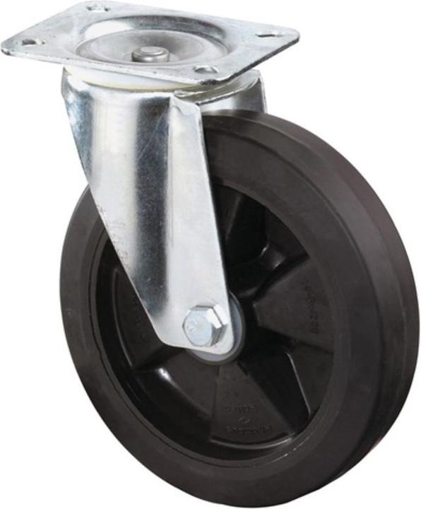 Immagine prodotto BS Rollen Ruota girevole Ø 100 mm Portata 140 kg Piastra in gomma piena L104xL80 mm
