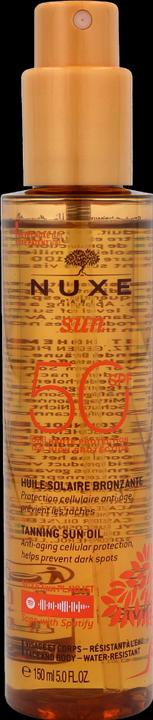 Actual product image Nuxe Huile Bronz Visage & Corps Sun Protection Factor 50 (Sun cream face, SPF 50, 150 ml, 150 g)