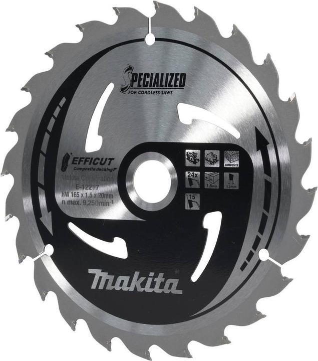 Produktbild Makita Sägeblatt 165x1,5x20, 24Z EFFICUT