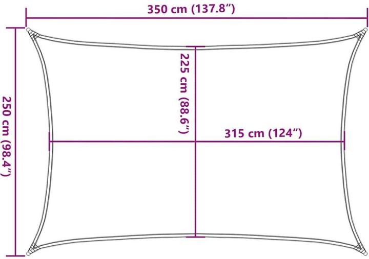 Image du produit VidaXL Sonnensegel (250 x 350 cm)