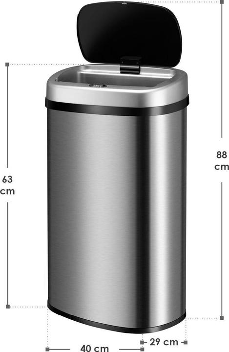 Image du produit Juskys Poubelle automatique avec capteur (60 l)