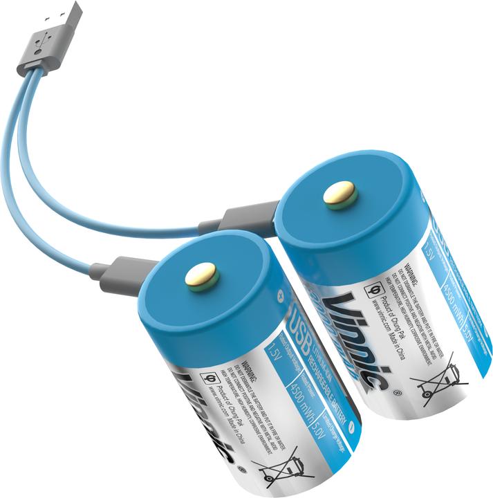 Actual product image Vinnic USB Rech. Batterie (2 pcs., 3000 mAh)