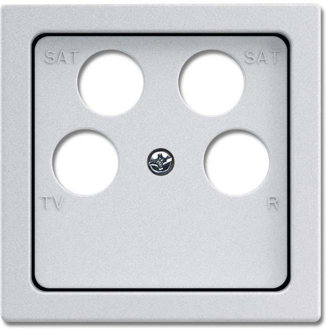 Produktbild Busch-Jaeger Zentralscheibe fr Antennendose 4-loch Busch Jaeger 1743/10-04-83 Future Linear alusilber