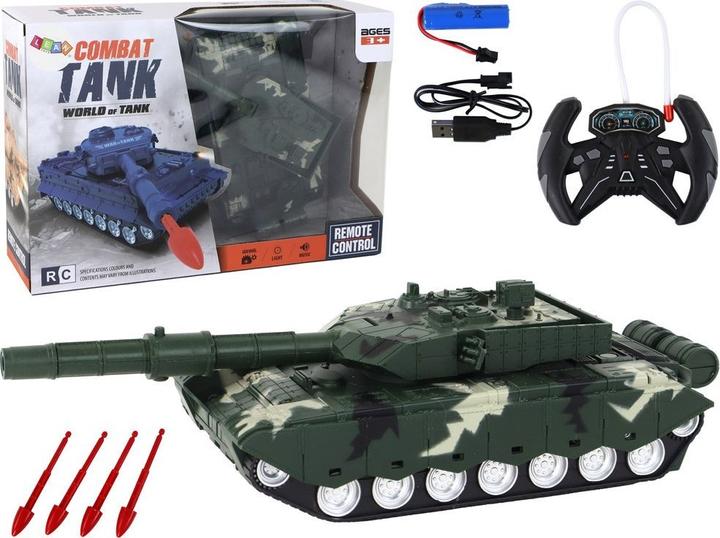 Produktbild Lean Toys Grüner ferngesteuerter Panzer