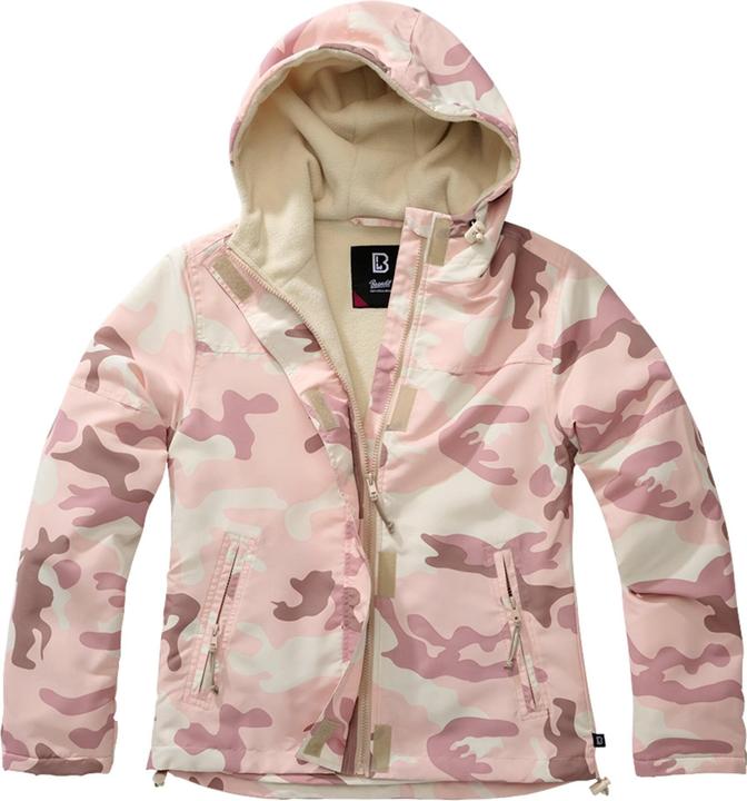 Brandit Damen Frontzip Windjacke Grösse 4XL Farbe Candy/Tarnmuster (4XL)