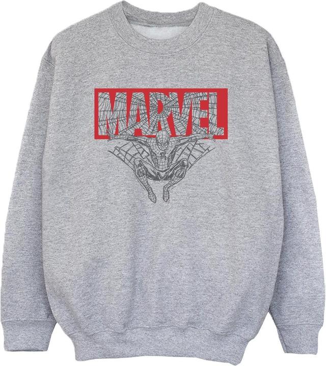Actual product image Boys Spider Man Logo Red Sweatshirt (140, 146)