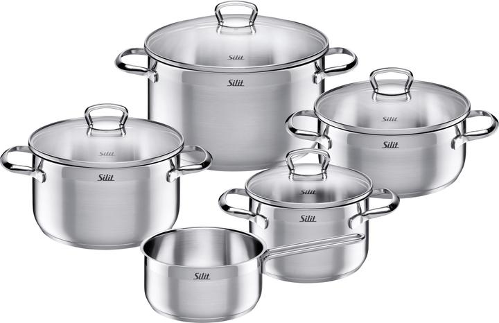 Immagine prodotto Silit Toscana (20 cm, Set di pentole e padelle da cucina, Acciaio inossidabile)