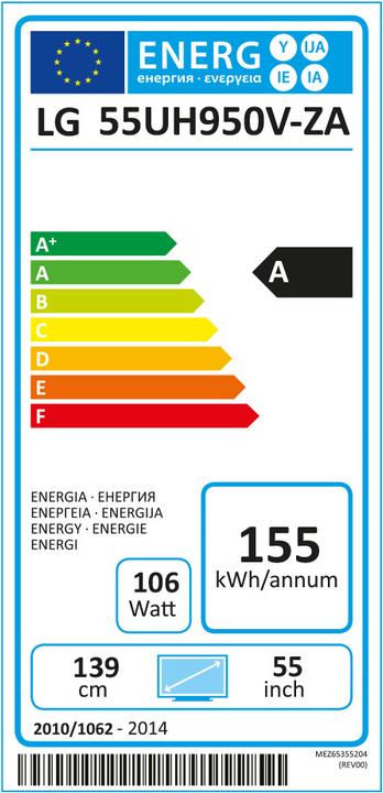 Energie-Label LG 55uh950v (LED, 4K)