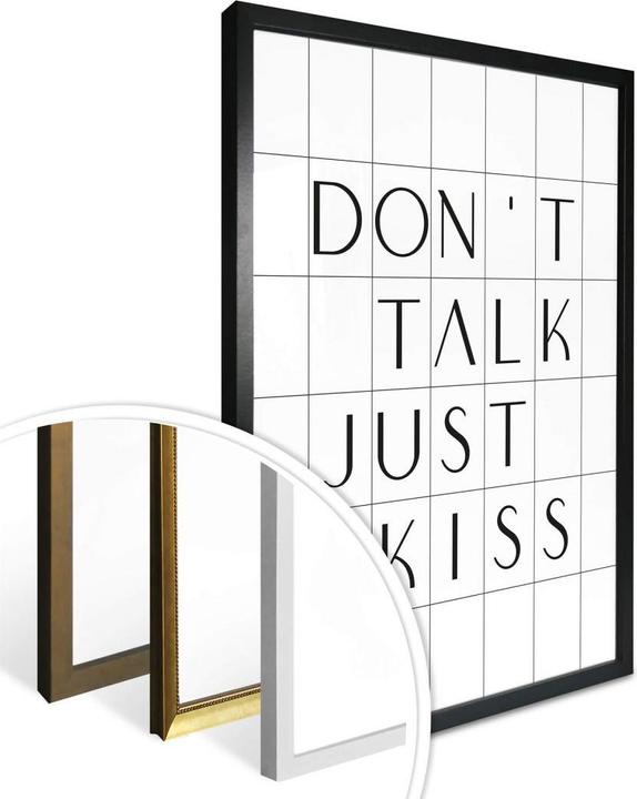 Immagine prodotto Trenddeko con Raster - Non parlare, bacia e basta (60 x 80 cm)