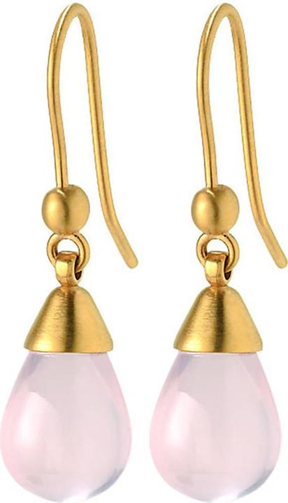 Actual product image Xen Earrings Pampel Quartz light gold plated (Stainless steel)