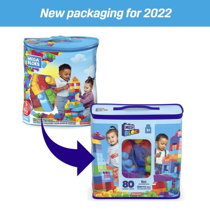 Immagine prodotto Mega Bloks Sacca Eco 80 Blocchi First Builders Rosa