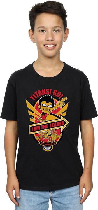 Actual product image Boys Teen Titans Go I Am The Leader T-Shirt (140, 146)