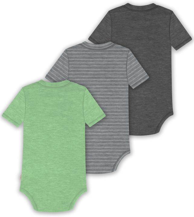 Actual product image Normani Set of 3 baby merino short-sleeved body "Tihoi" - 9323 (56)