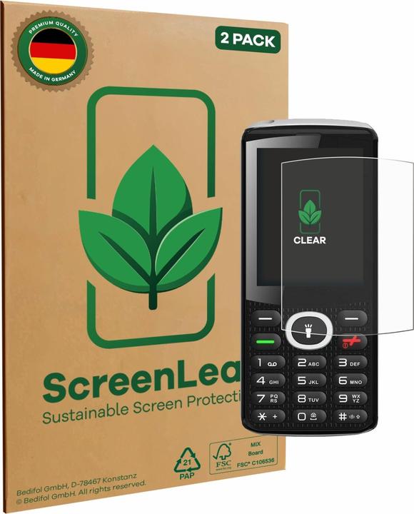 Actual product image ScreenLeaf Screen Protector sustainable Screen Protection, clear, anti-scratch (2 Piece, Onestyle B10)
