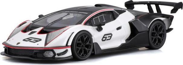 Productafbeelding Bburago 41167 Race - Lamborghini Essenza SCV12 #63 - 1:32 - bianco