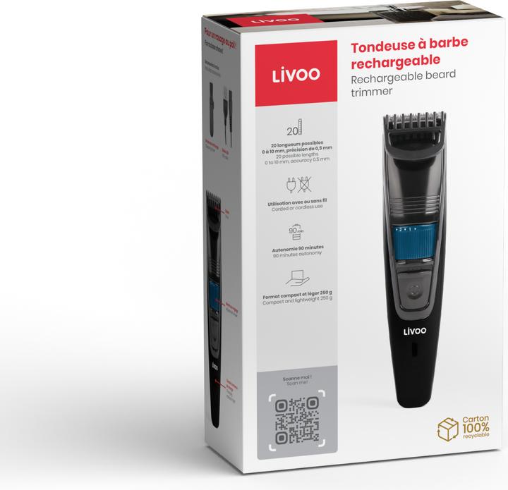 Actual product image Livoo Rechargeable beard trimmer