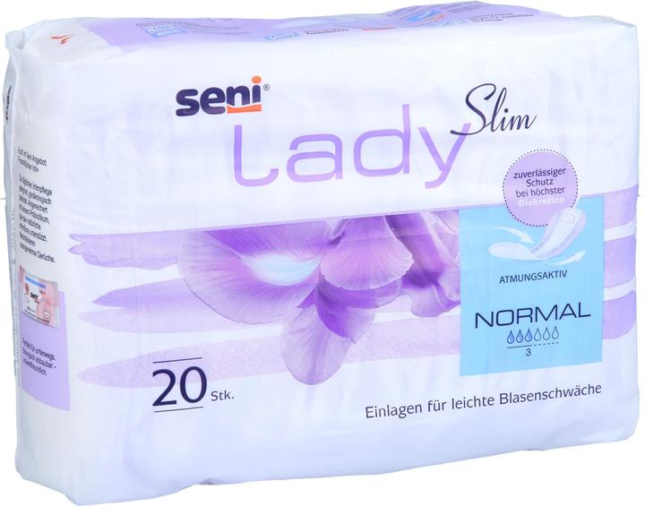 Produktbild Seni Lady Slim Normal Einlage atmungsaktive anatomische 10.5x28cm 3 Tropfen (20 x, Normal)
