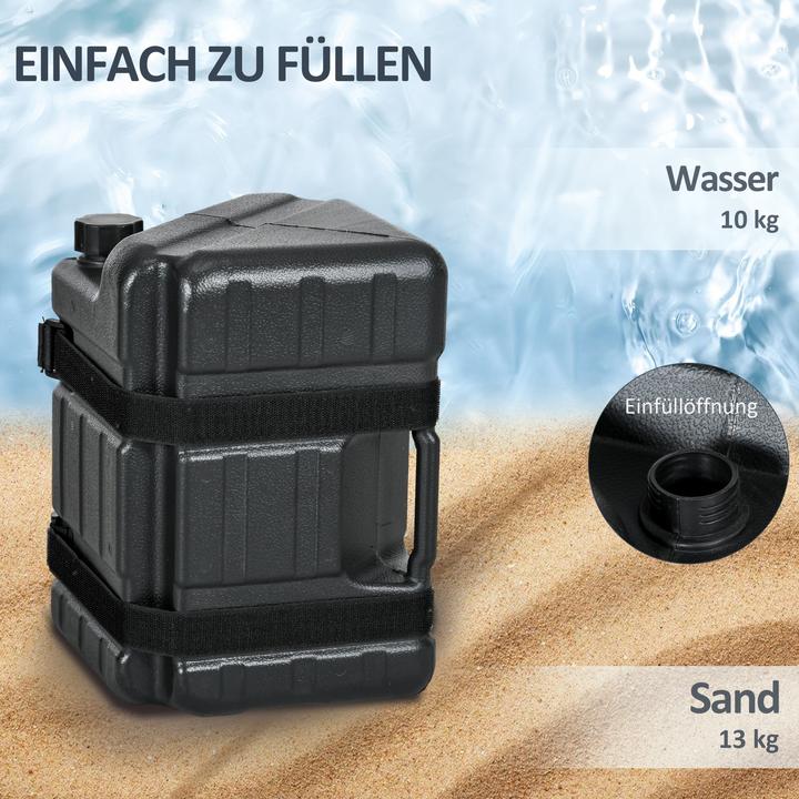 Produktbild Outsunny Pavillonankergewicht mit Griff und Gurt (21 cm, 21 cm)