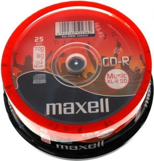 Actual product image Maxell CD-R Music 700MB XL II Cake 25 (628529.40) (25 x)