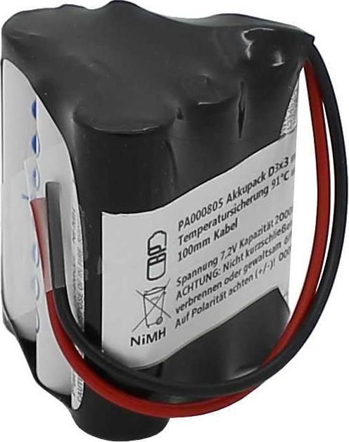 Actual product image XCell Measuring device battery NiMH 7.2V 2000mAh suitable for BAMO IER MUDline TGS sludge level gauge (2000 mAh)