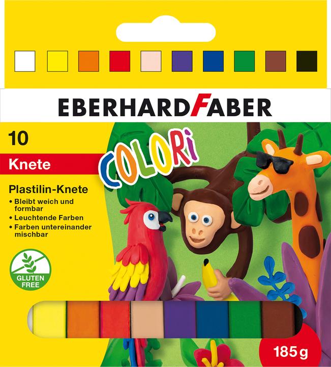 Actual product image Faber-Castell Plasticine modelling clay 10 piece cardboard box