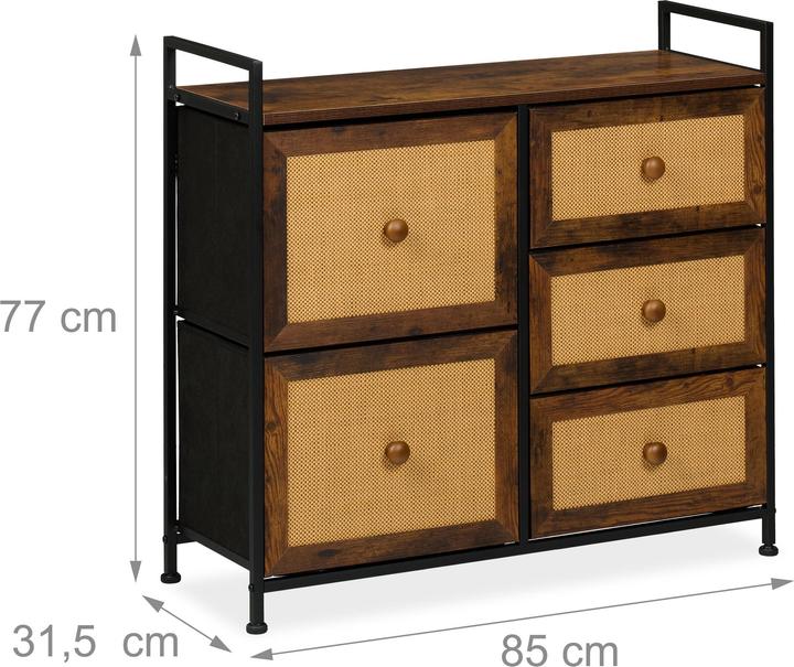 Actual product image Relaxdays Chest of drawers (85 x 31.5 x 77 cm)