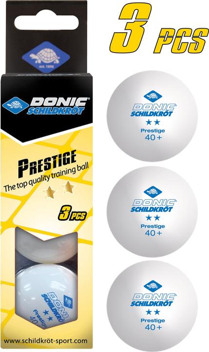 Produktbild MTS 3 Tischtennisbälle Schildkröt Prestige 2** wss40mm (3 Stk.)