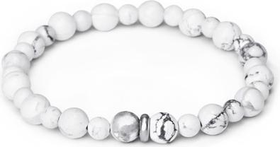 Actual product image Beneto Bead bracelet made of white howlite MINK156/17