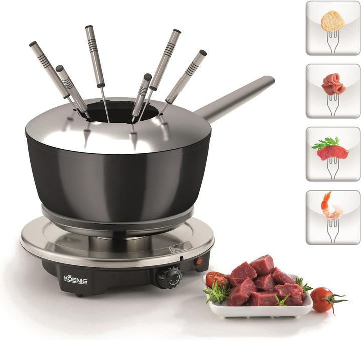 Immagine prodotto Koenig Set per fonduta Uno per tutti (Fondue di formaggio, Fondue Chinoise)