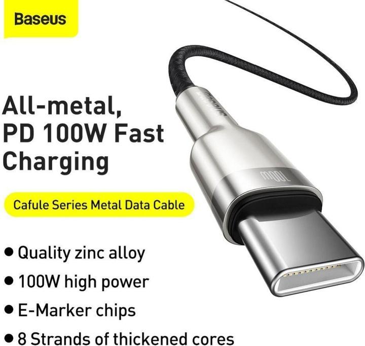 Actual product image Baseus USB-C – USB-C (2 m, USB 2.0)