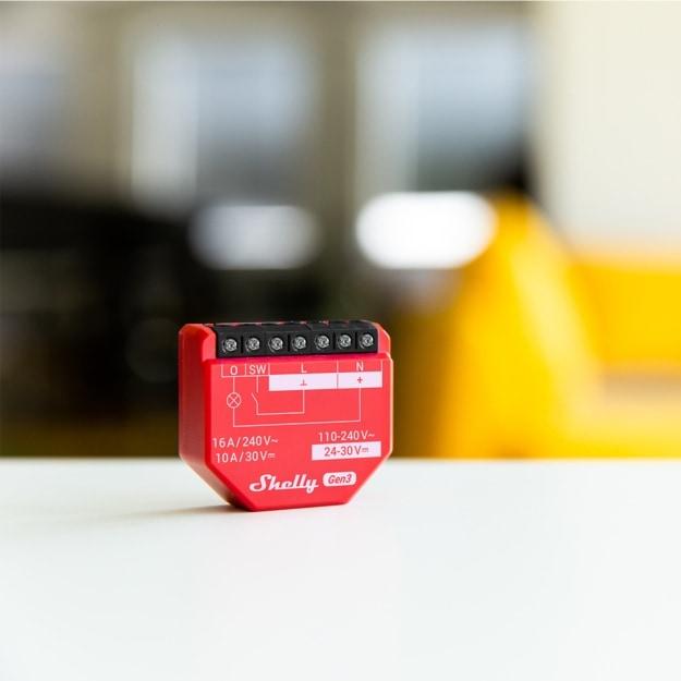 Actual product image Shelly Smart switch 1PM Gen3, relay, flush-mounted, 1 channel, max. 16 A, WLAN, Bluetooth, 2 pieces