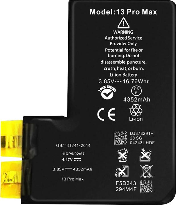 Actual product image Clappio 4352mAh replacement battery without BMS