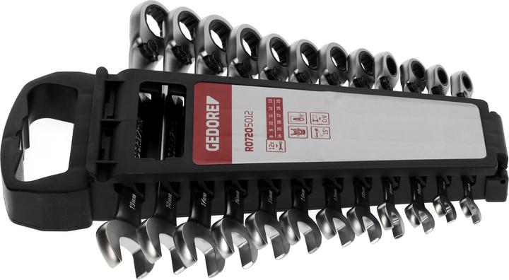 Produktbild Gedore Red red R07205012 Ringratschenmaulschlüssel Satz SW8-19 mm 12-teilig (19 mm, 15 mm, 8 mm, 7 mm, 10 mm)