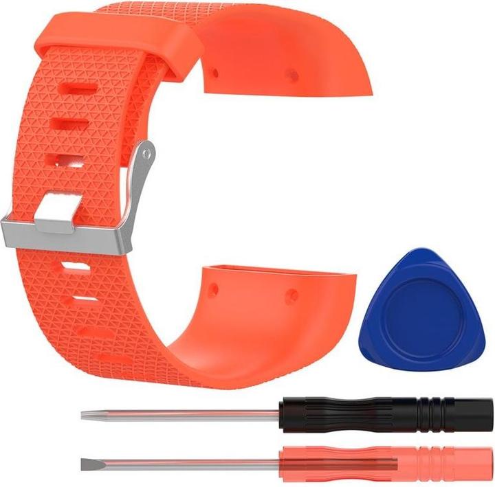 Image du produit JTI Bracelet compatible avec Fitbit Surge, Orange - S (Silicone)