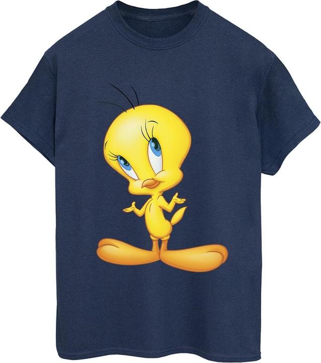 Actual product image Looney Tunes Womens/Ladies Tweety Standing Cotton Boyfriend T-Shirt (M)