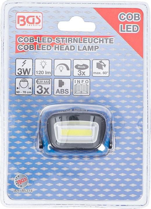 Actual product image BGS COB LED Head Lamp (120 lm)