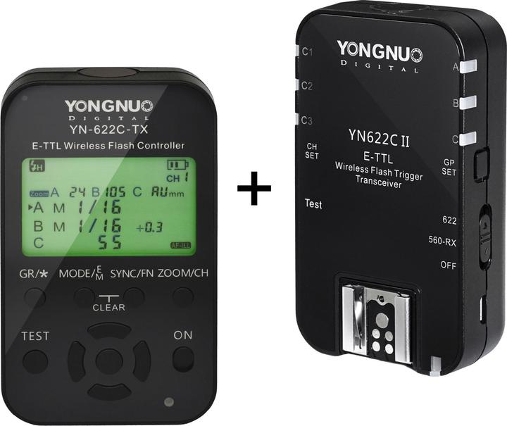 Produktbild Yongnuo YN-622C-kit i-TTL wireless flash trigger kit (Blitzgerät Akku)