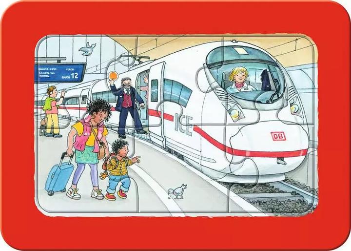 Actual product image Ravensburger Children's puzzle - 12004039 Travelling by bus, train and plane - my first puzzle with 3x6 (18 pieces)