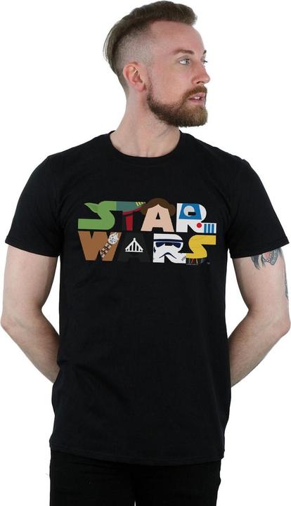 Immagine prodotto Star Wars Character Logo Maglietta Uomo (XXL)