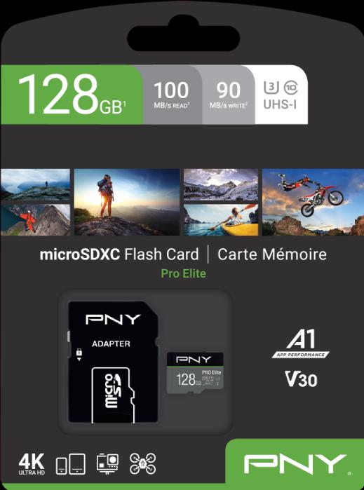 Actual product image PNY Pro Elite (128 GB, microSDXC, U3, UHS-I)