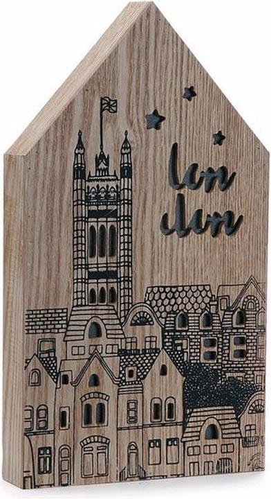 Natura Punto Leuchtdekoration London, beleuchtete Häuser, Schrift, 3,5 x 30 x 17cm