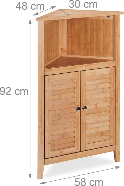 Actual product image Relaxdays Corner cabinet (58 x 30 x 92 cm)